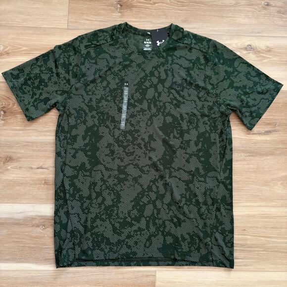 NWT Under Armour Men's UA Tech Vent Geode Short Sleeve in Forest Green sz Medium - Picture 3 of 6